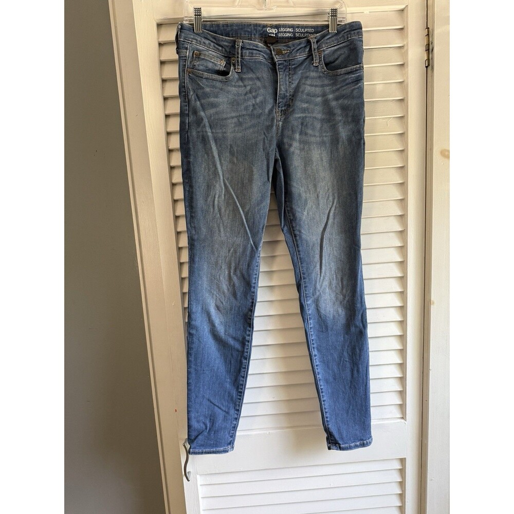 GAP Mid Rise Jeans Sculpted Legging Size 30 Regular 10 Denim Indie Sleaze Grunge